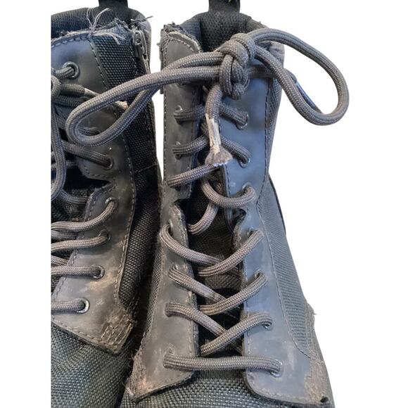 Dr. Martens Doc Combs J Combat Lace Up Boot Canvas Zip Black EU 38 Men 6 Women 7 - Picture 5 of 11